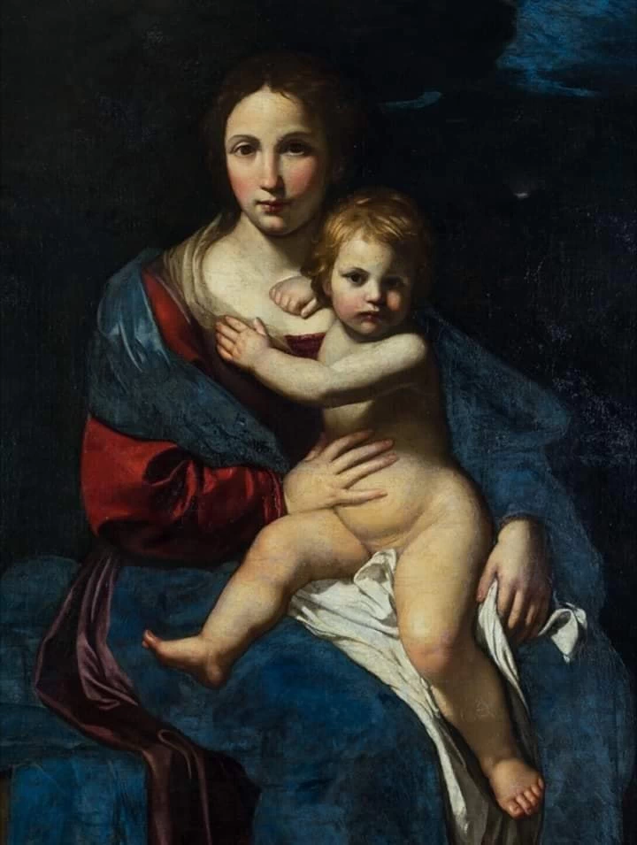 Madonna con Gesù Bambino - Museo del Colle del Duomo, Viterbo, dettaglio